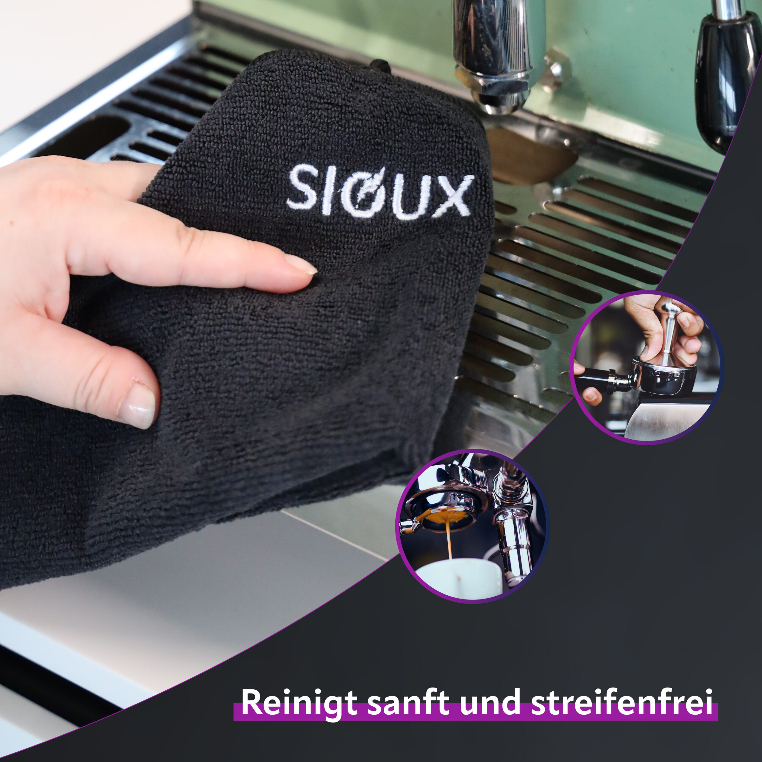 Reinigt sanft und streifenfrei